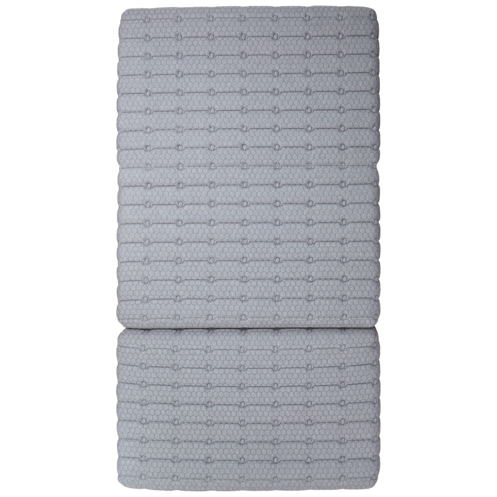 摺好睡冰晶紗涼感透氣三折床墊3.5尺-灰色