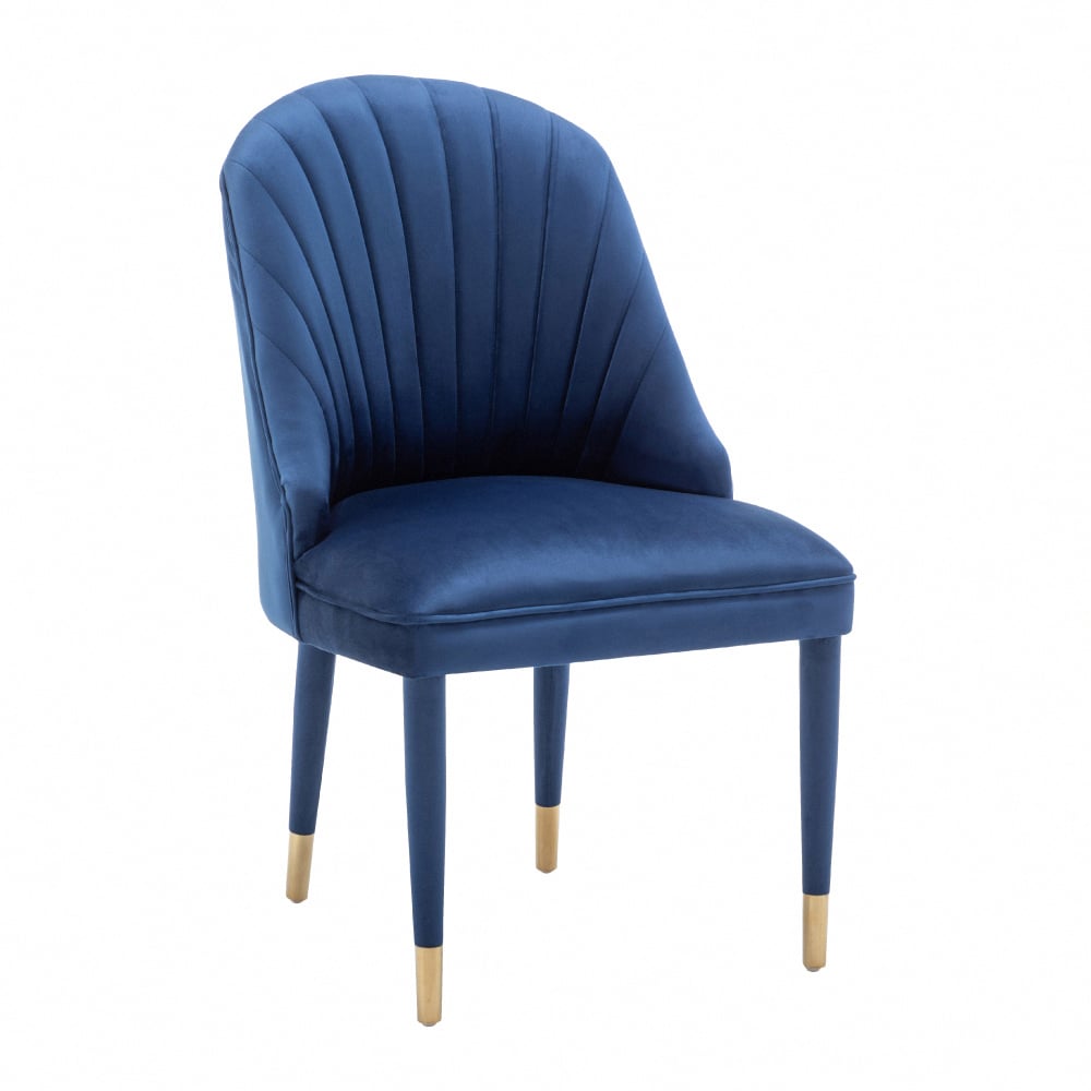 Olivia奧利維亞高級絨布包金腳休閒餐椅-兩色可選