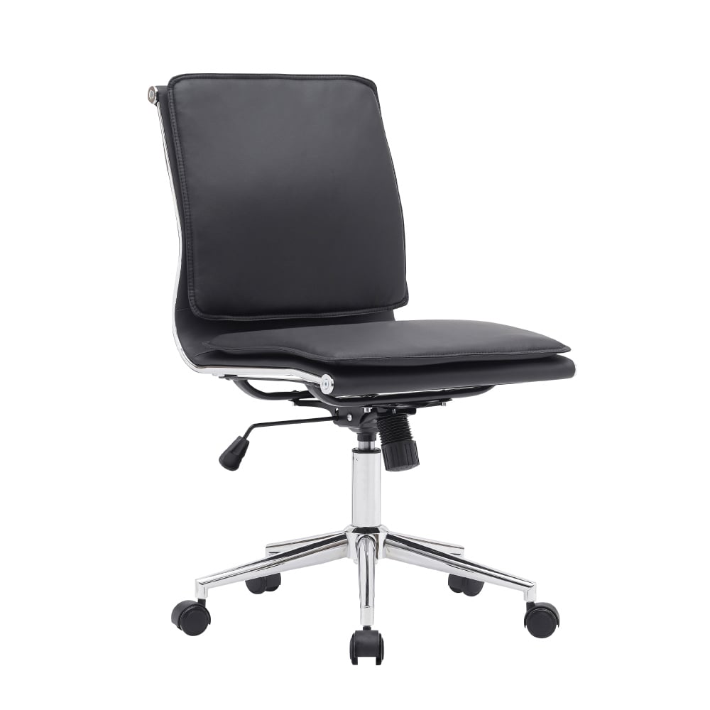 Clay克雷厚墊可調式電腦椅-黑色