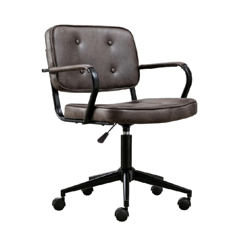 Itzel伊澤爾復古工業風拉扣扶手電腦椅-兩色可選