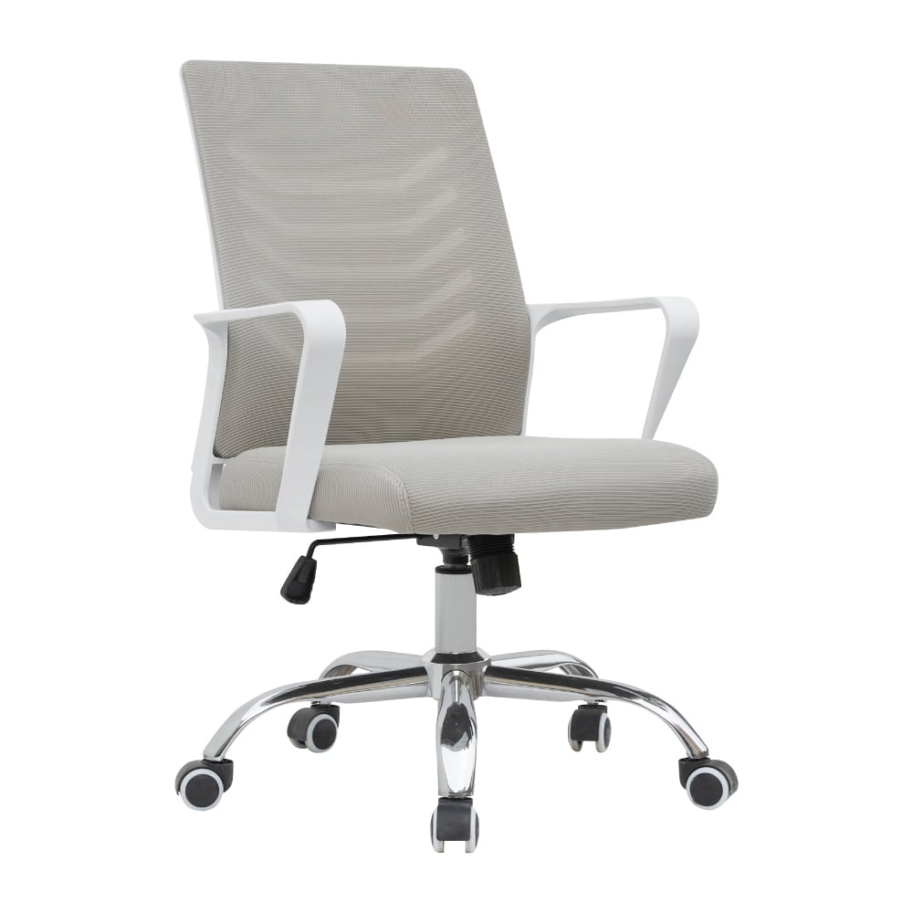 Baez貝茲扶手半網可調式白框電腦椅-六色可選