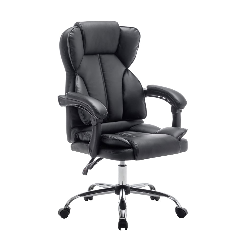 Hrut赫魯特尊爵PU高背扶手電腦椅-黑色