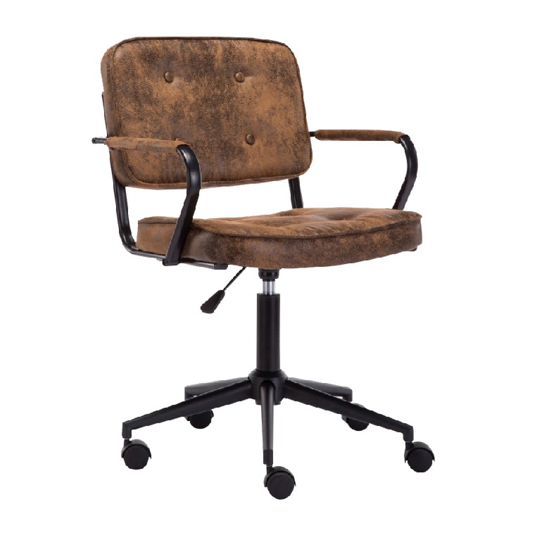 Itzel伊澤爾復古工業風拉扣扶手電腦椅-兩色可選