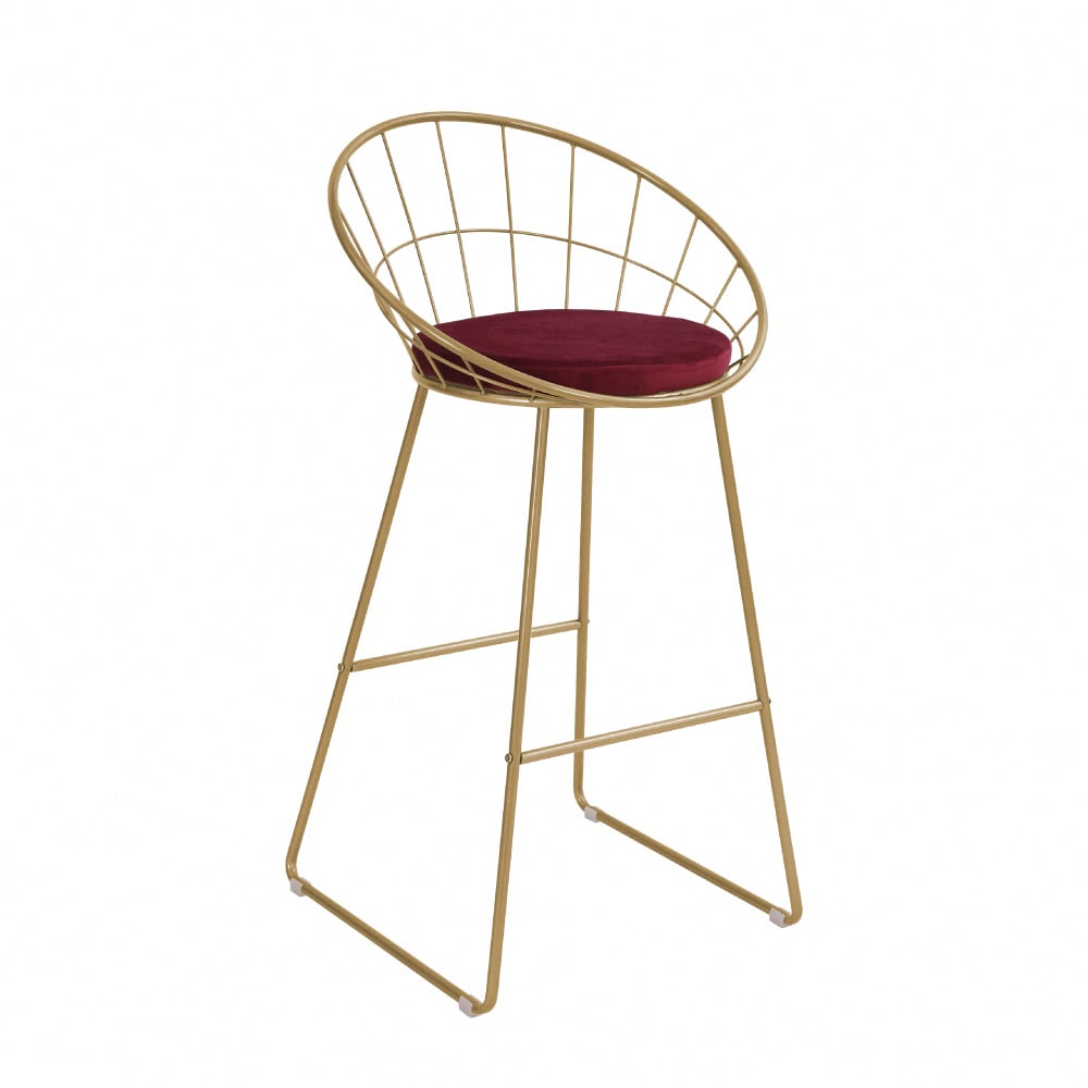 Moonlight月光全金腳軟墊吧檯椅-坐高76cm-三色可選