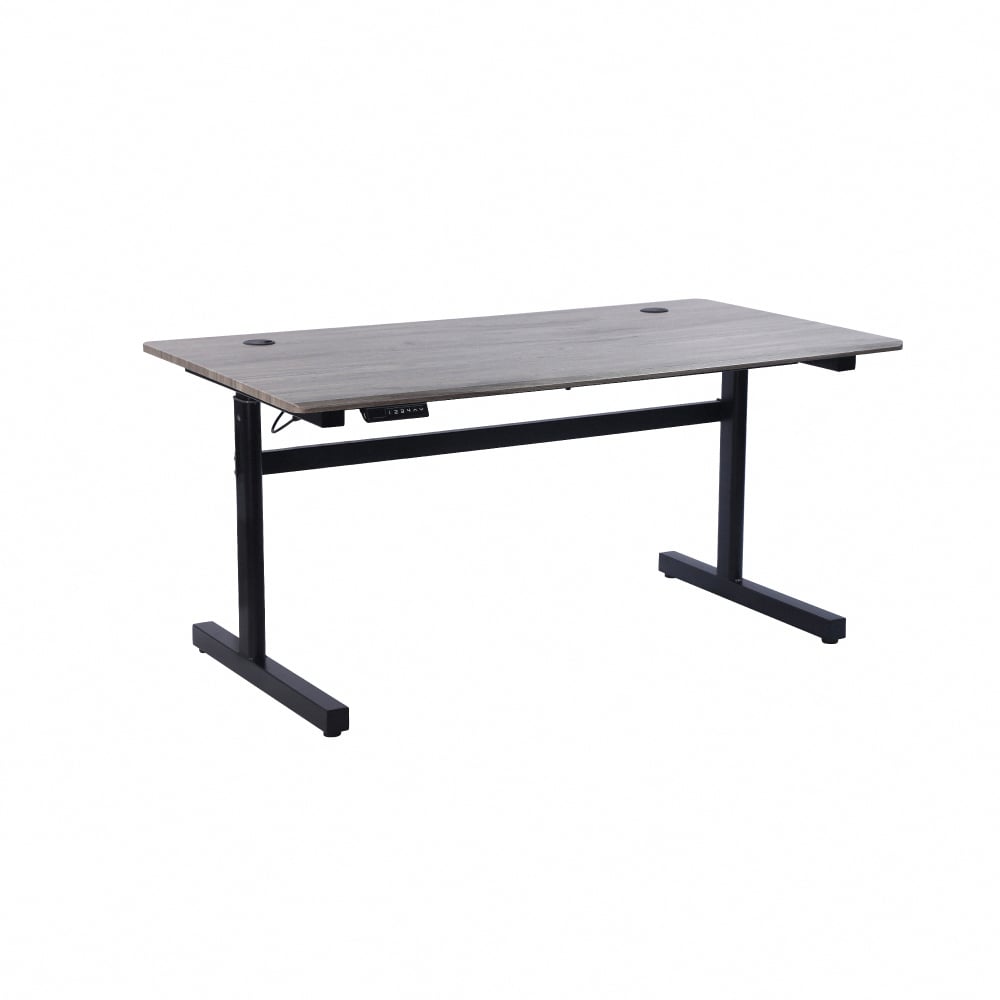 一片式鴨嘴斜沿雙節USB電動記憶升降桌-寬120cm-兩色可選