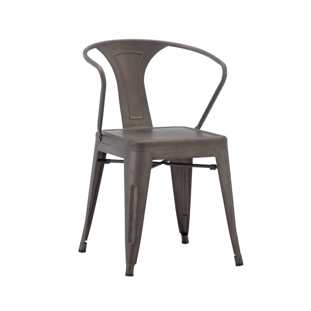 Joa喬亞工業風金屬造型背靠餐椅 三色可選