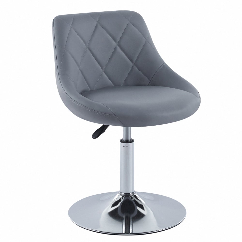 Luke路克菱格紋皮面可調式多功能圓盤椅-四色可選