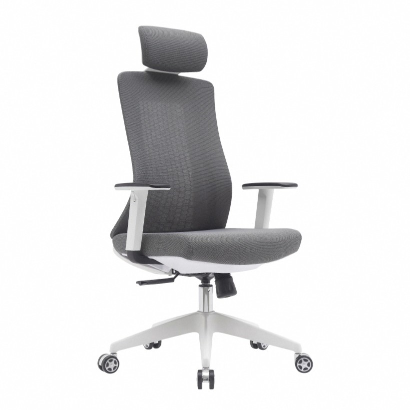 Vortex 4.0 旋流白框高背半網扶手人體工學電腦椅-三色可選