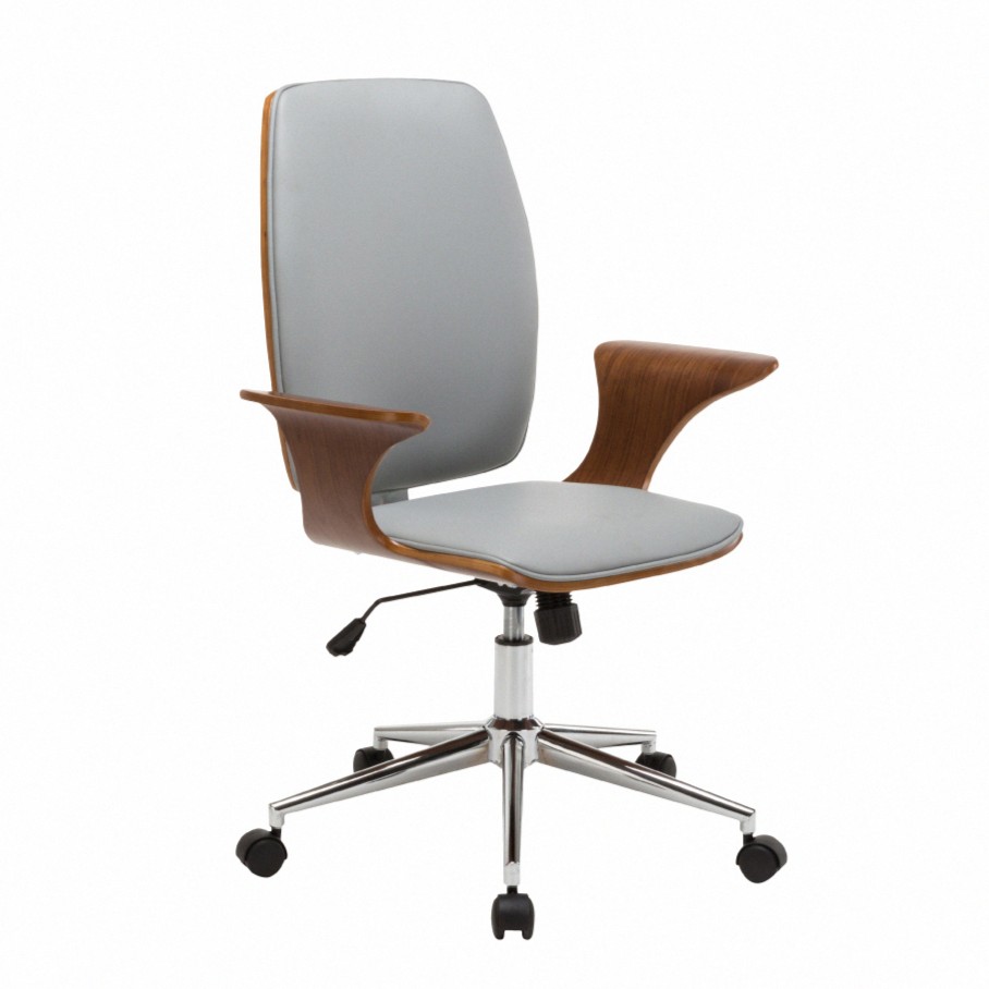 Lennon列儂中高背曲木扶手電腦椅-兩色可選