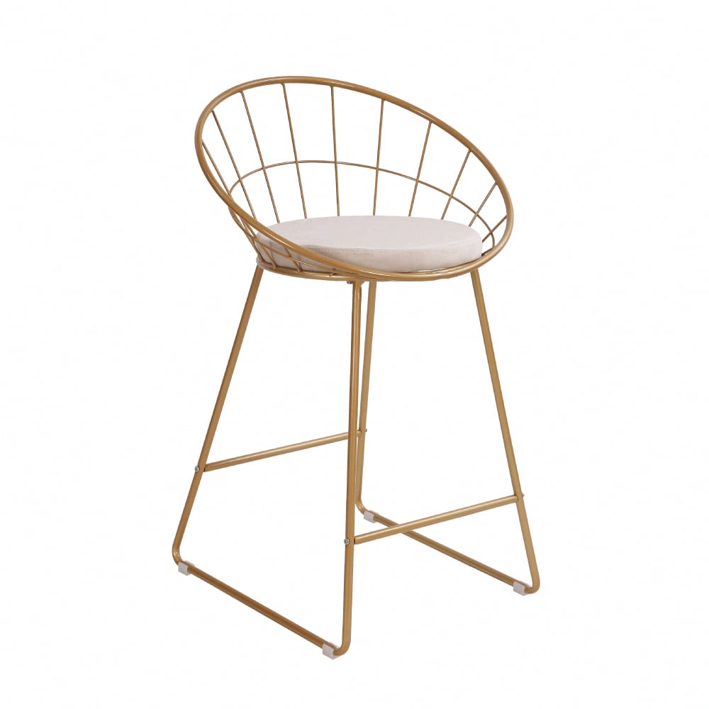 Twilight暮光全金腳軟墊吧檯椅-坐高61cm-三色可選