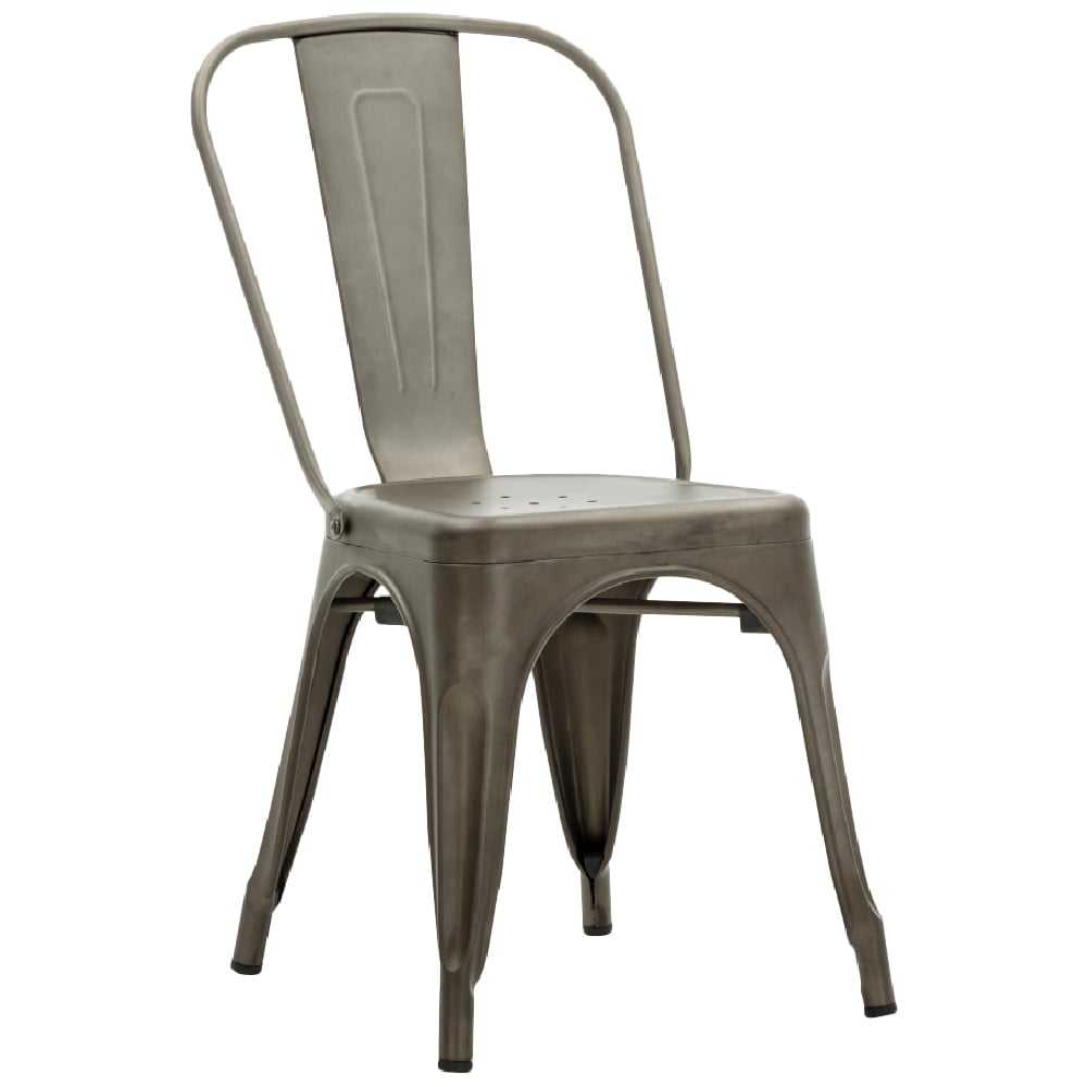 Sidney希德尼工業風金屬高背餐椅-七色可選