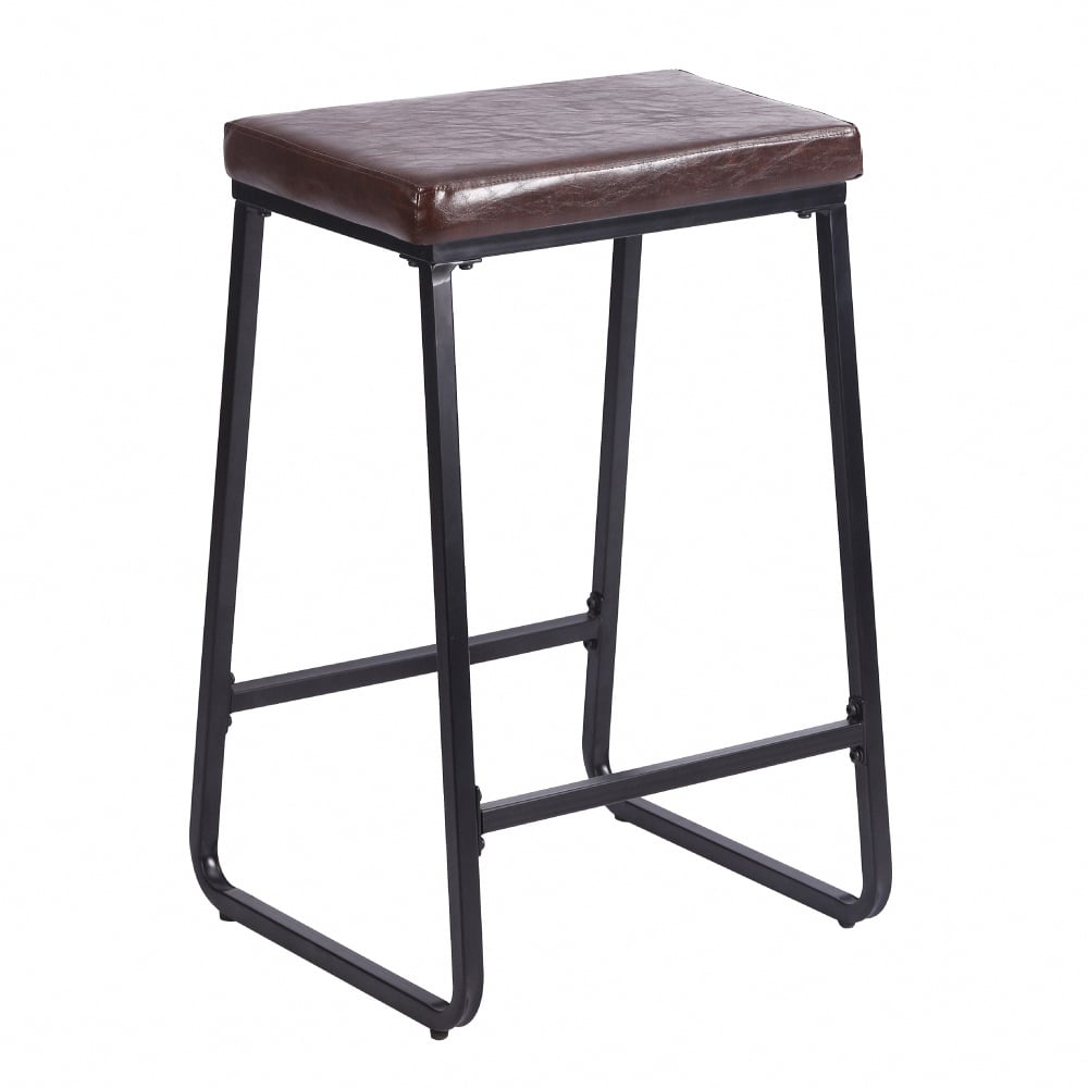 Daryl戴瑞爾復古PU黑腳吧檯椅-坐高73cm-三色可選