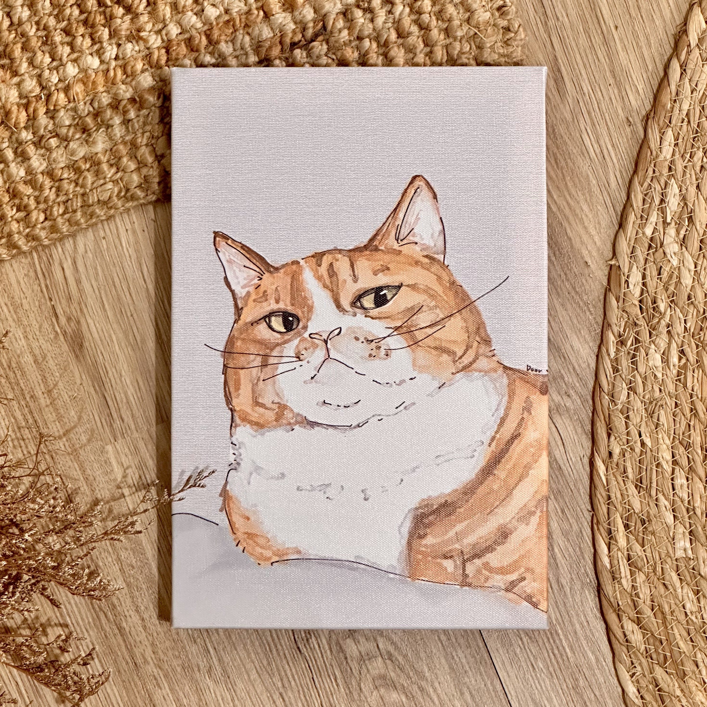 漫德原創-貓系列｜賤賤貓系-看屁喔！橘白貓 台灣在地繪師