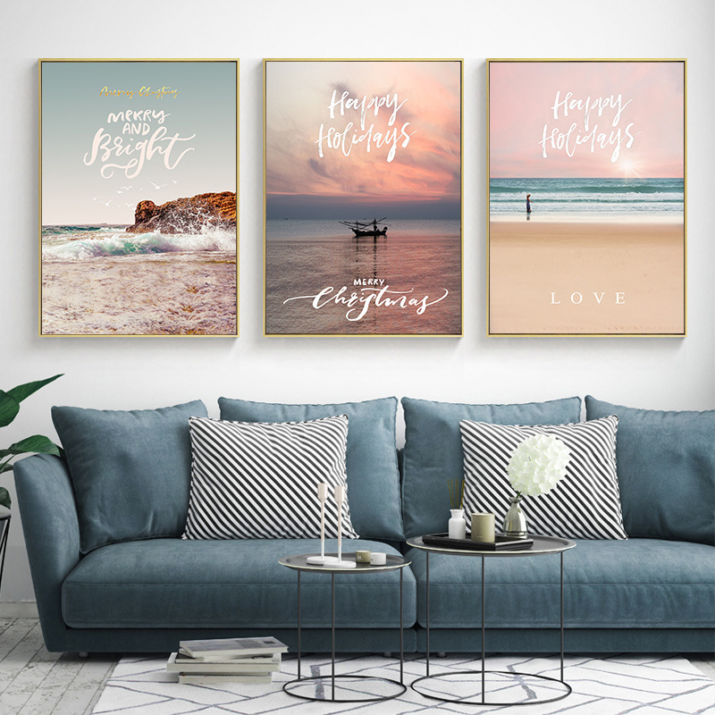 大自然海浪沙灘 英文字 七款