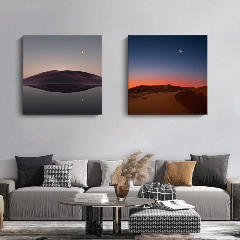 方形 現代簡約日夜晚 風景 2款