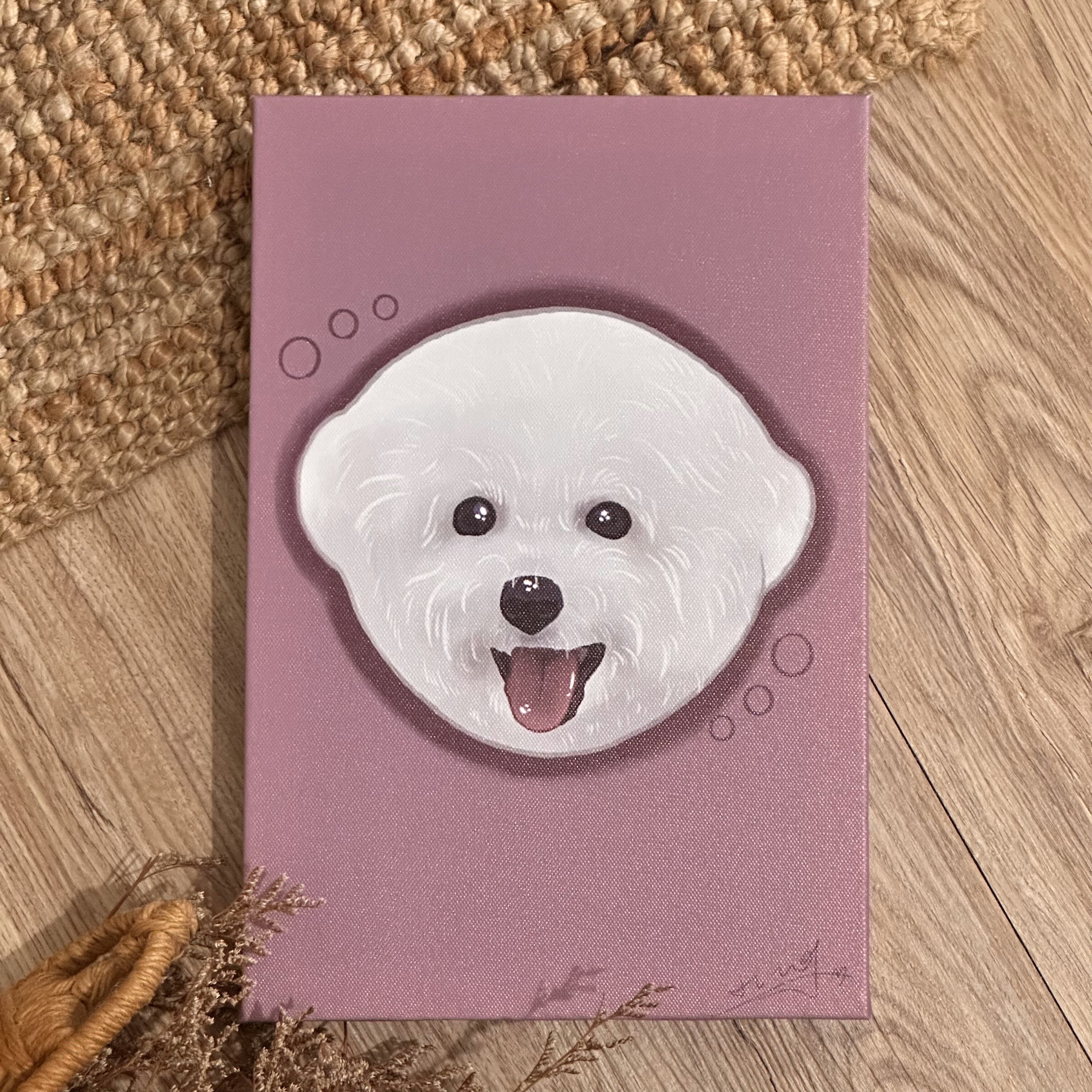 漫德原創-寵物系列｜ 比熊簡約Q版 台灣在地繪師