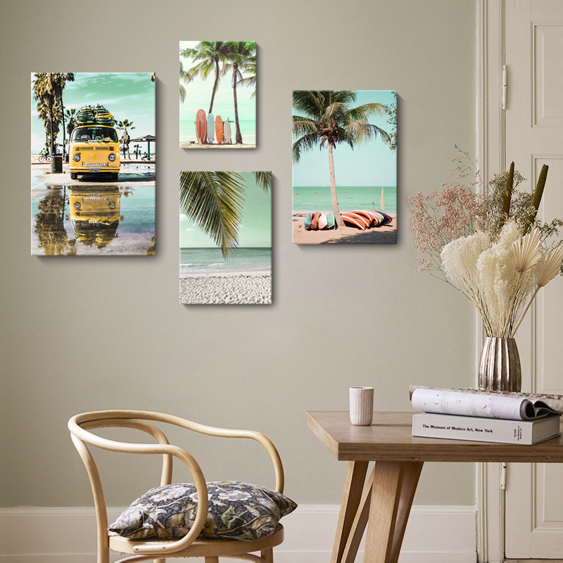 旅行沙灘棕櫚樹衝浪板巴士風格 8款