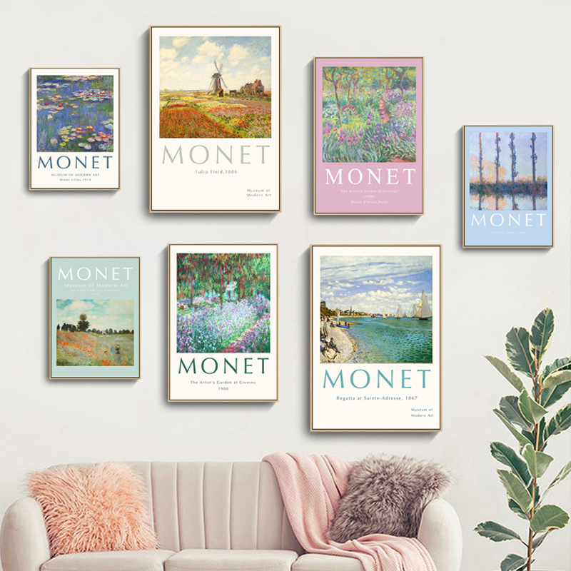 歐式油畫花卉 莫蘭迪色系 七款