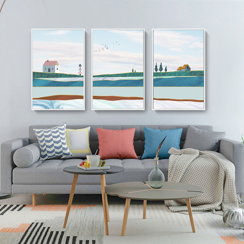 色塊簡約清新風 三聯畫 可單買 三款