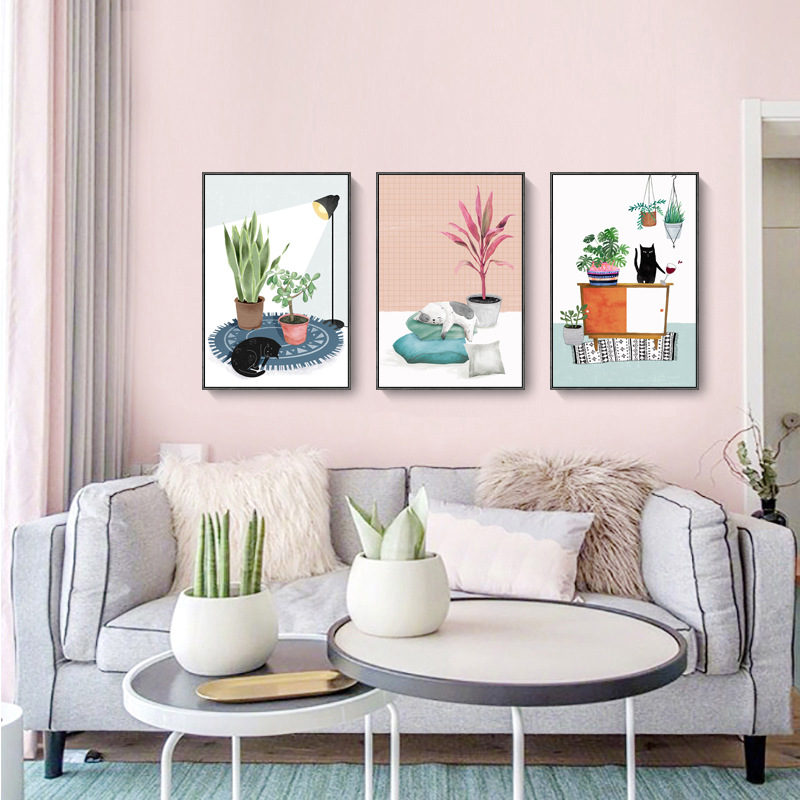 猫咪植物清新簡約 三款