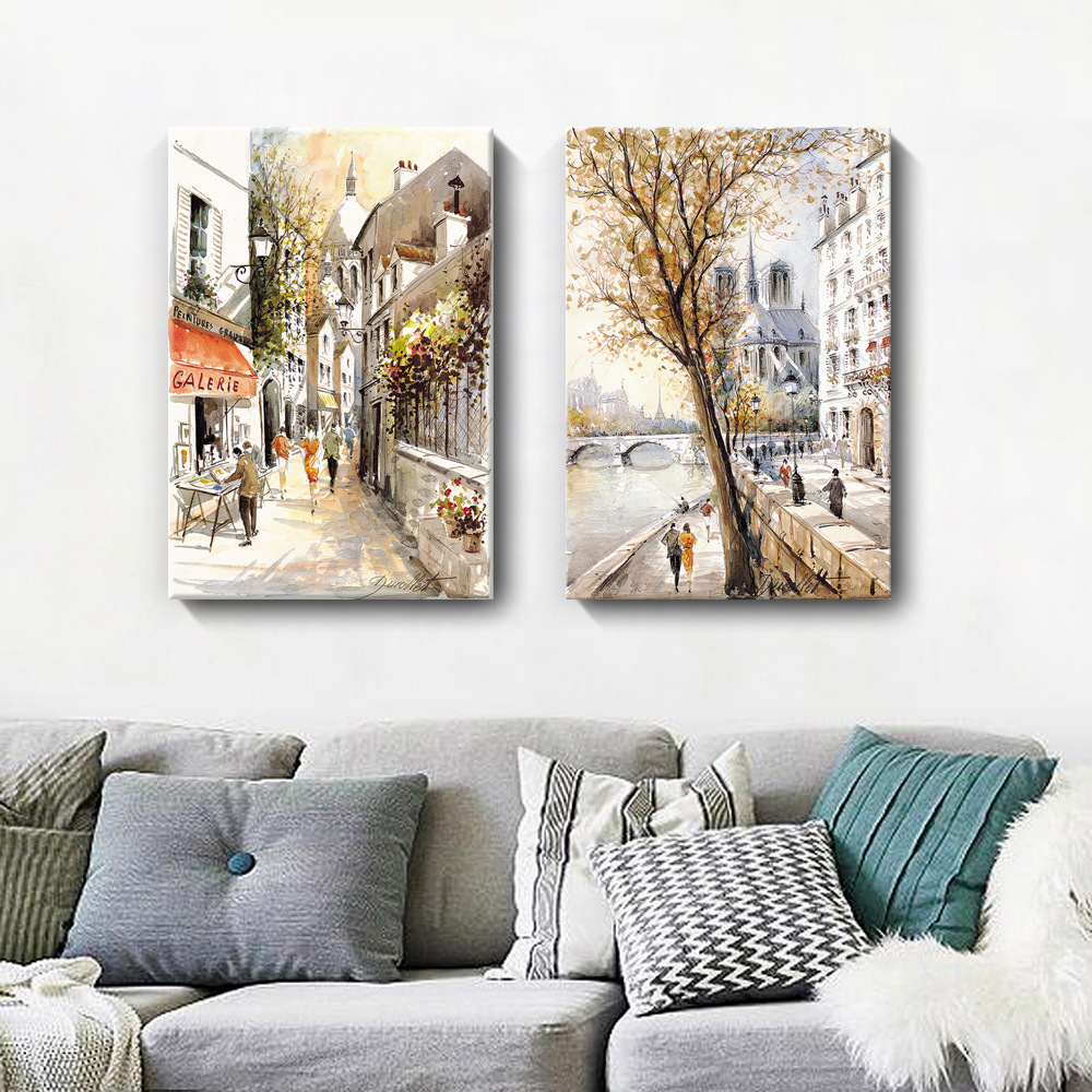 歐式水彩街景 兩款