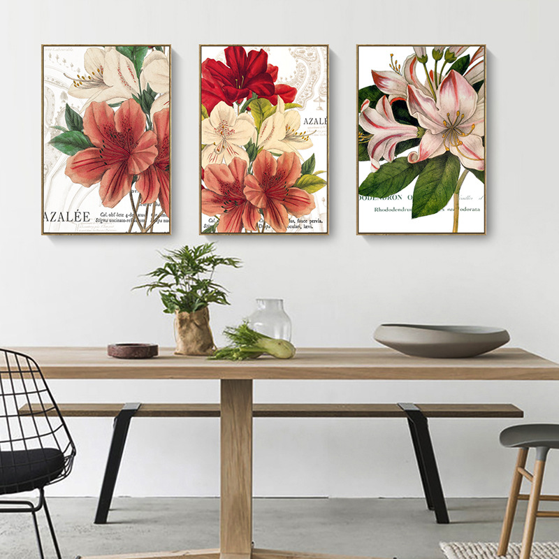 歐式手繪花卉 粉紅色系 五款  花