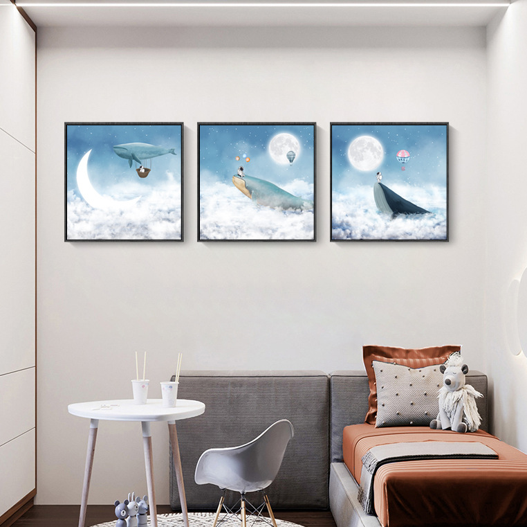 鯨魚宇航員月亮正方形 3種