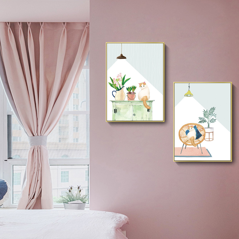 猫咪猫趣小清新 手繪風格  四款