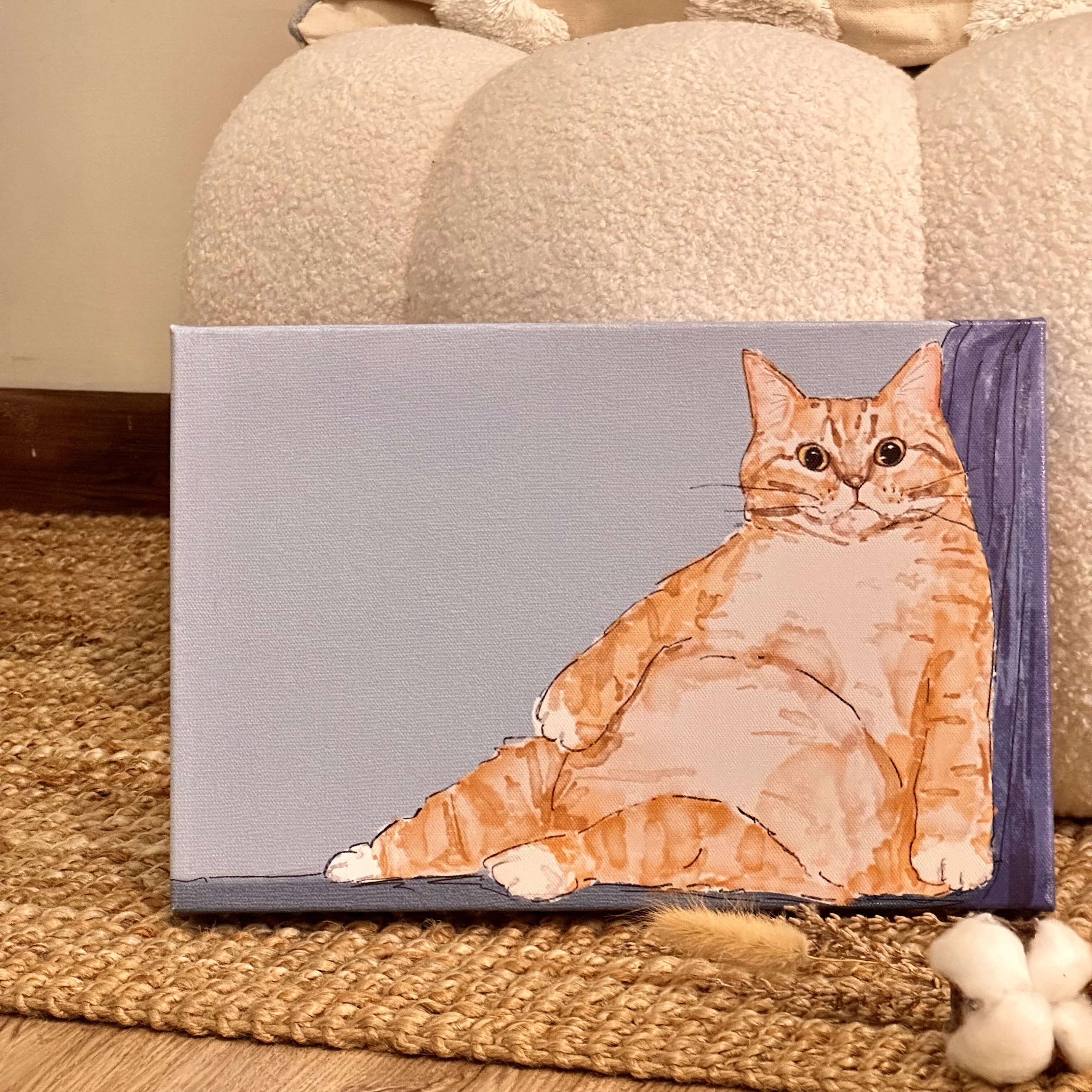 漫德原創-寵物系列｜兩隻橘貓兩隻胖 台灣在地繪師