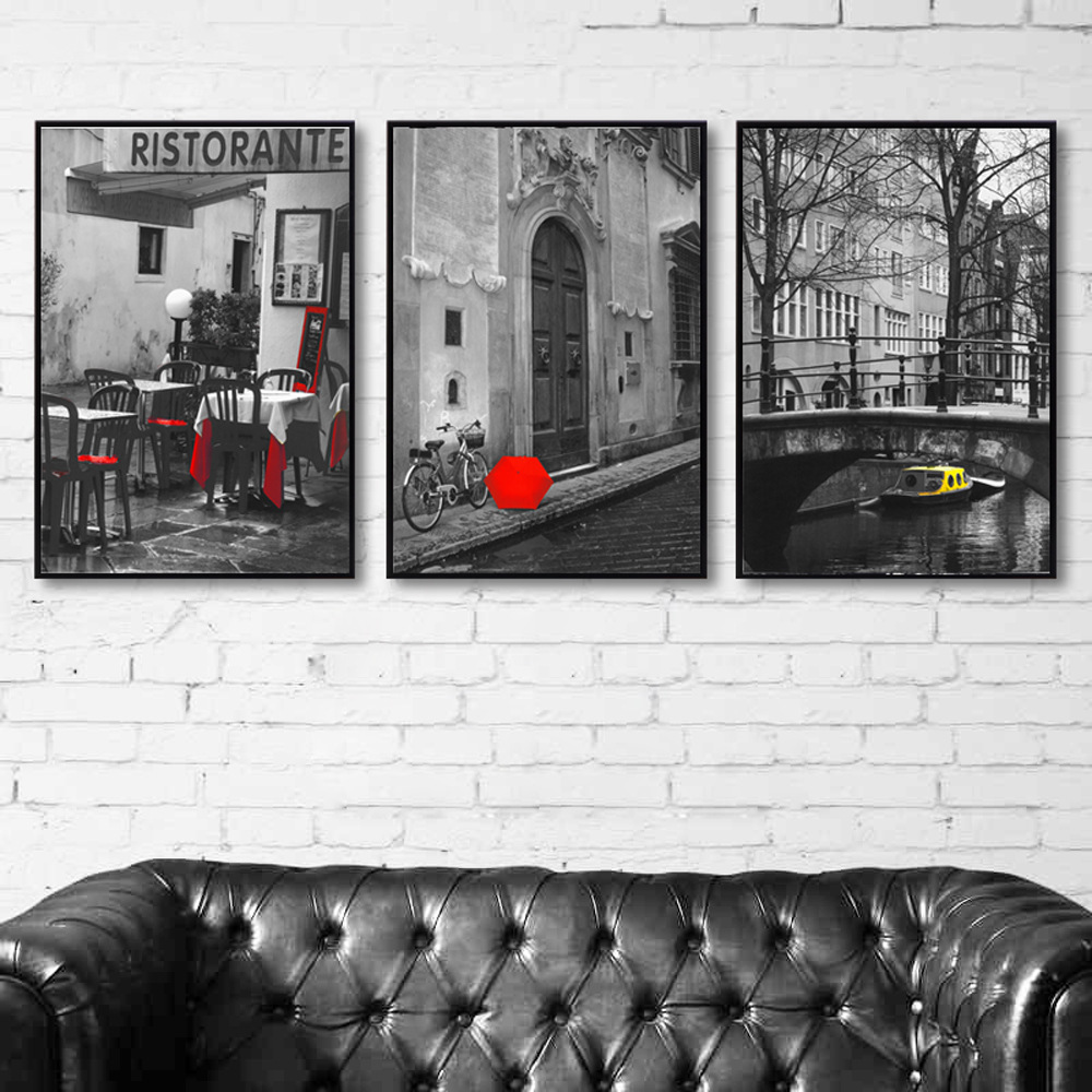 黑白威尼斯小鎮酒店別墅咖啡 8款