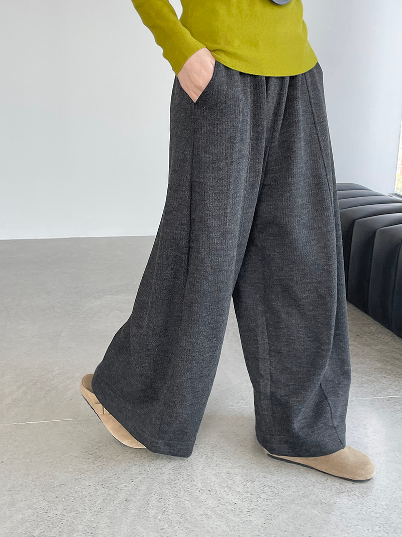 韓系百搭加厚休閒褲