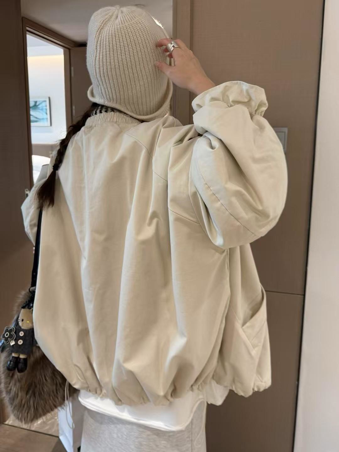 花苞天絲棉落肩薄棉夾克