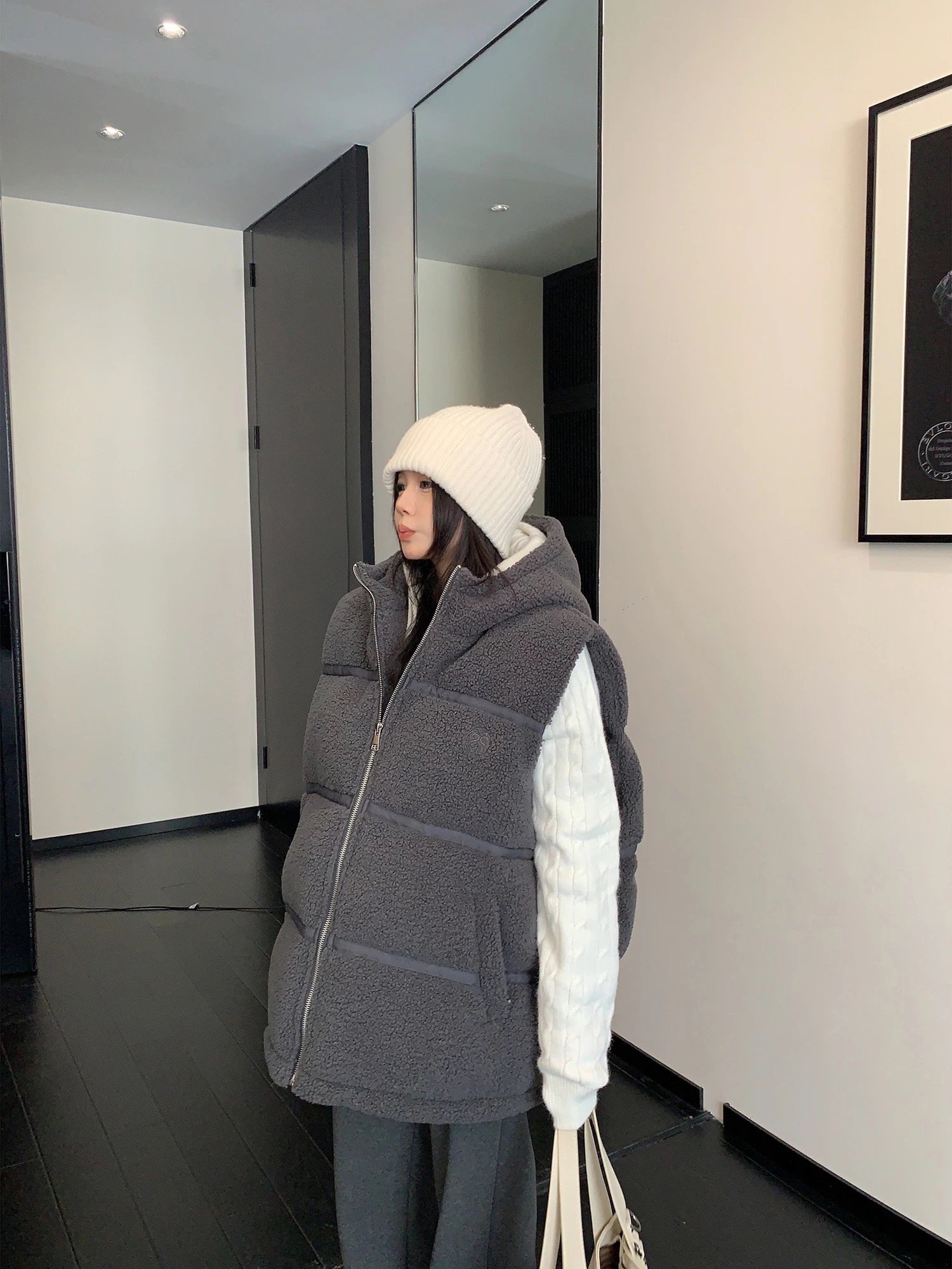 加厚連帽背心馬甲外套