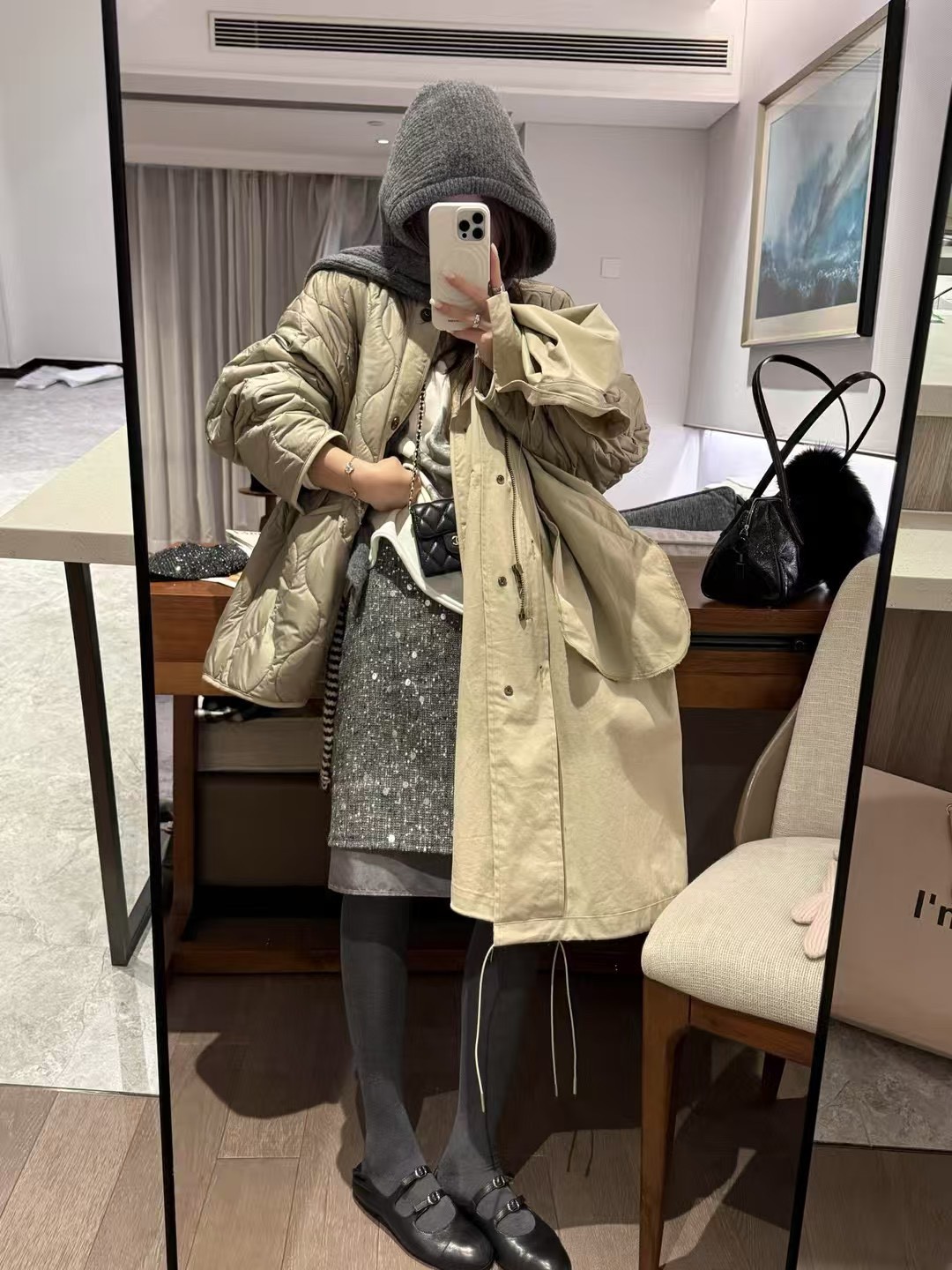 兩穿可拆式兩件式風衣