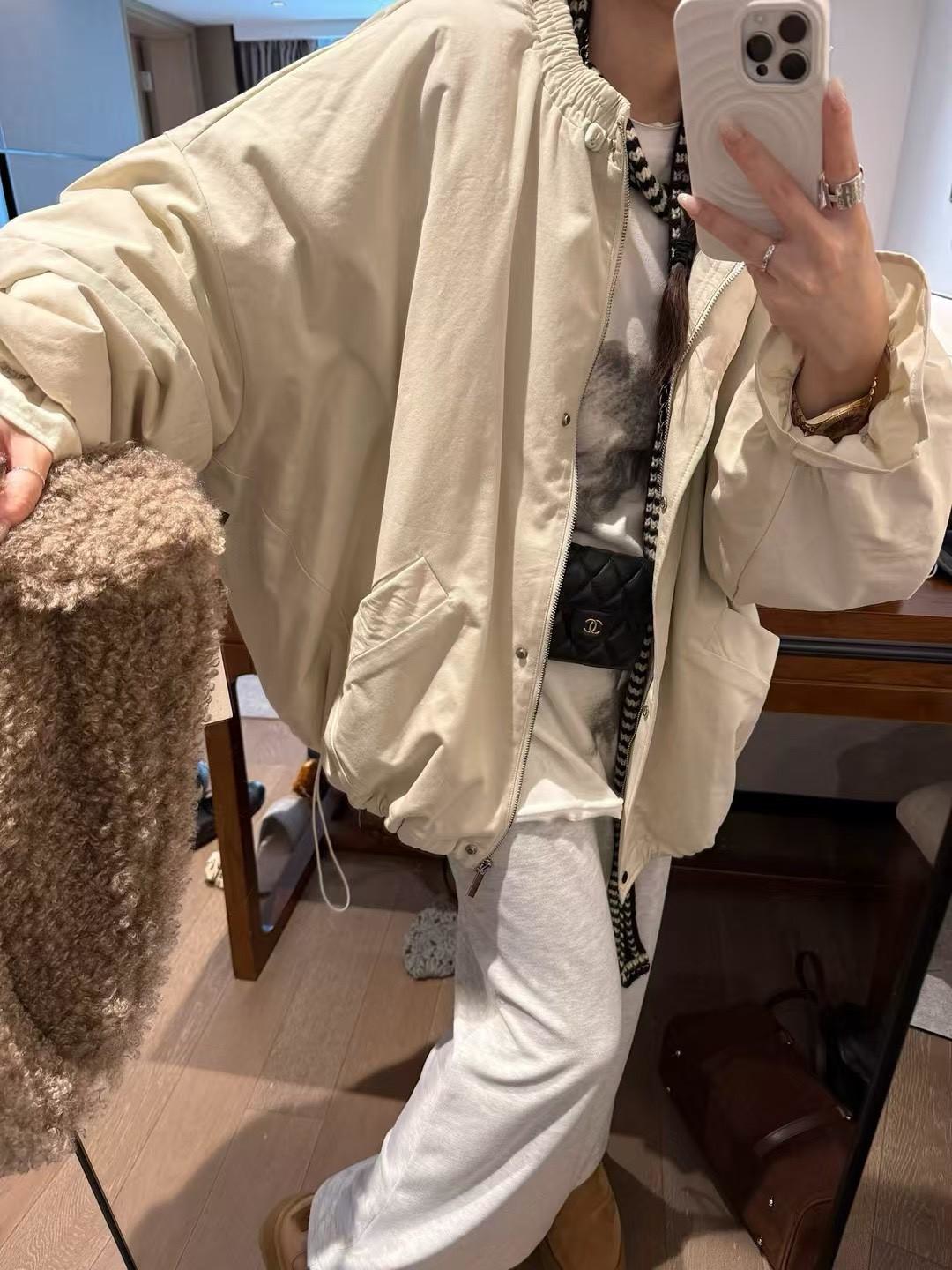 花苞天絲棉落肩薄棉夾克