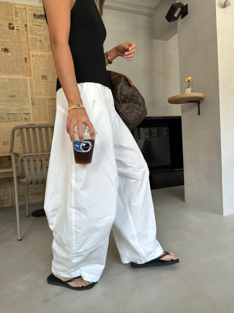 梨型空氣闊腿長褲