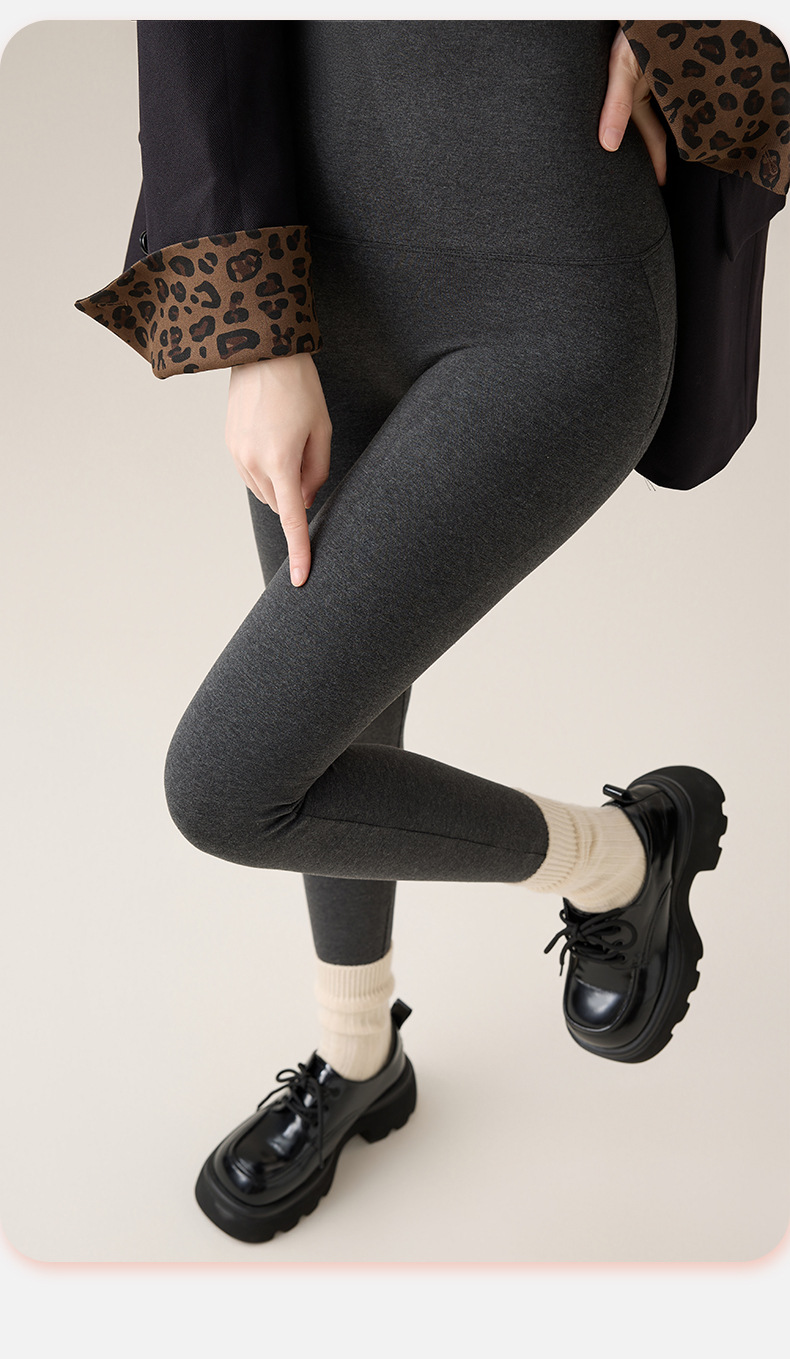 鯊魚瑜珈高腰外穿薄棉緊身褲