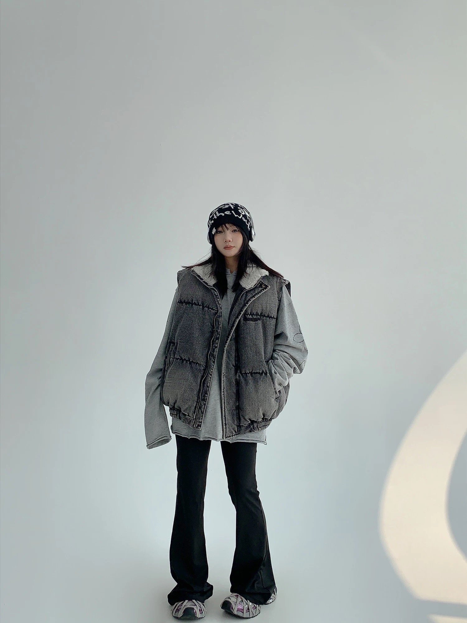 寬鬆加厚做舊牛仔背心