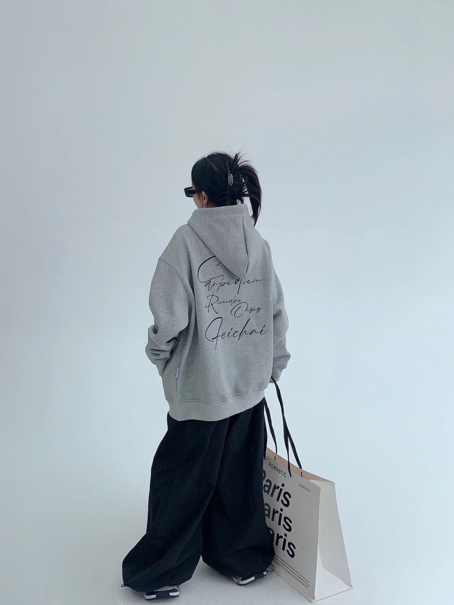 韓系字母刺繡加絨外套