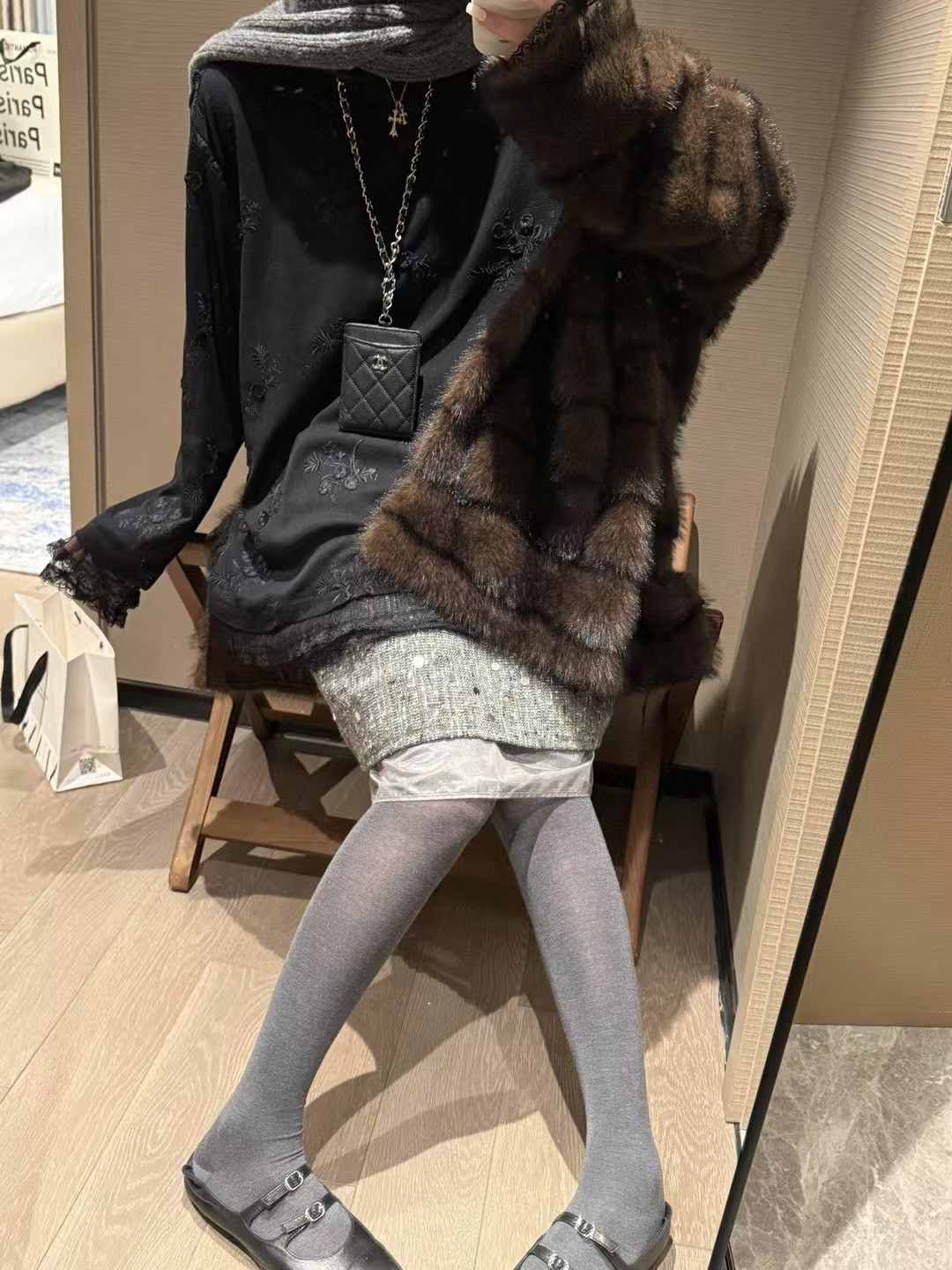 立體刺繡蕾絲長袖t恤