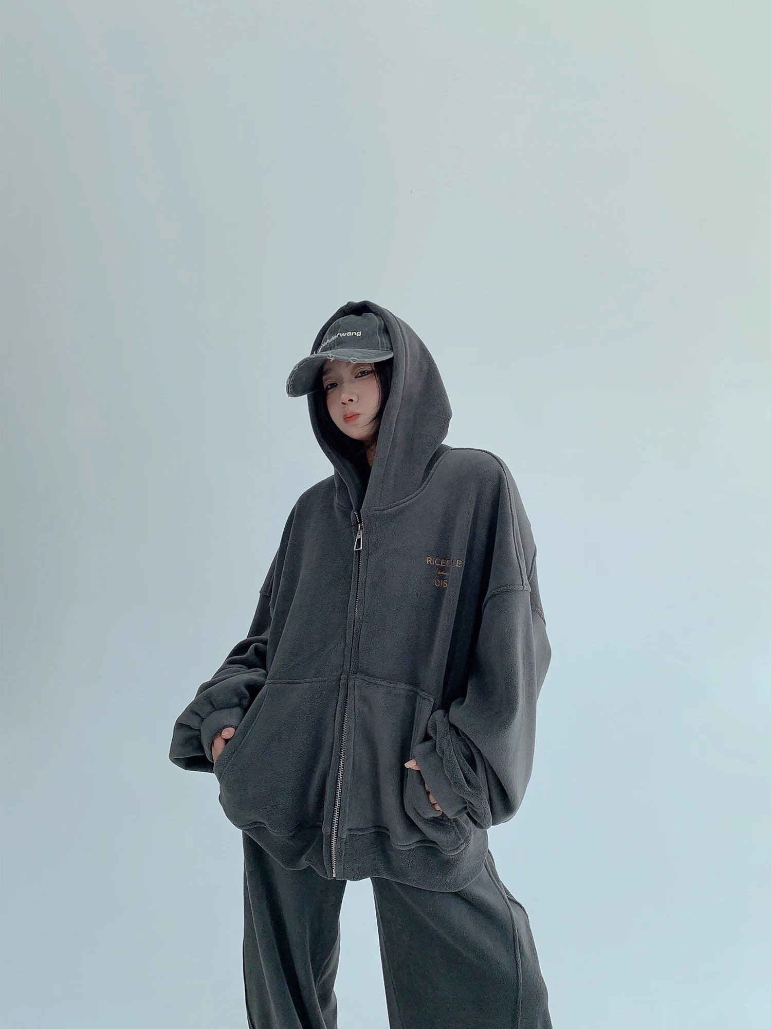 高級感雙面絨連帽套裝