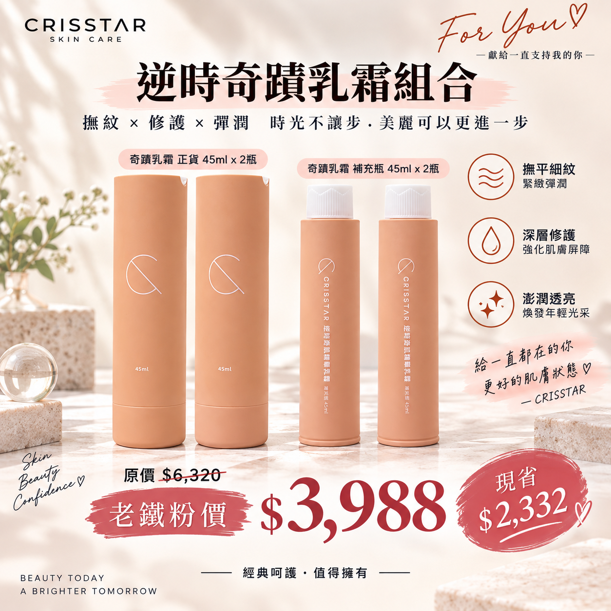 老鐵粉｜逆時奇蹟乳霜組