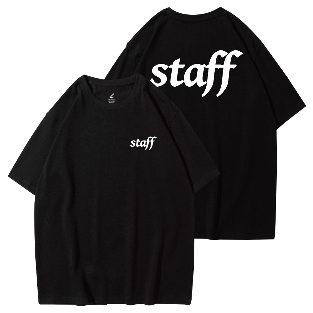 新潮EVENT STAFF 重磅寬版落肩T恤