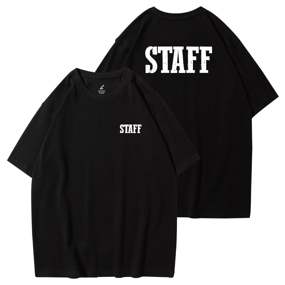 復古STAFF 重磅寬版落肩T恤