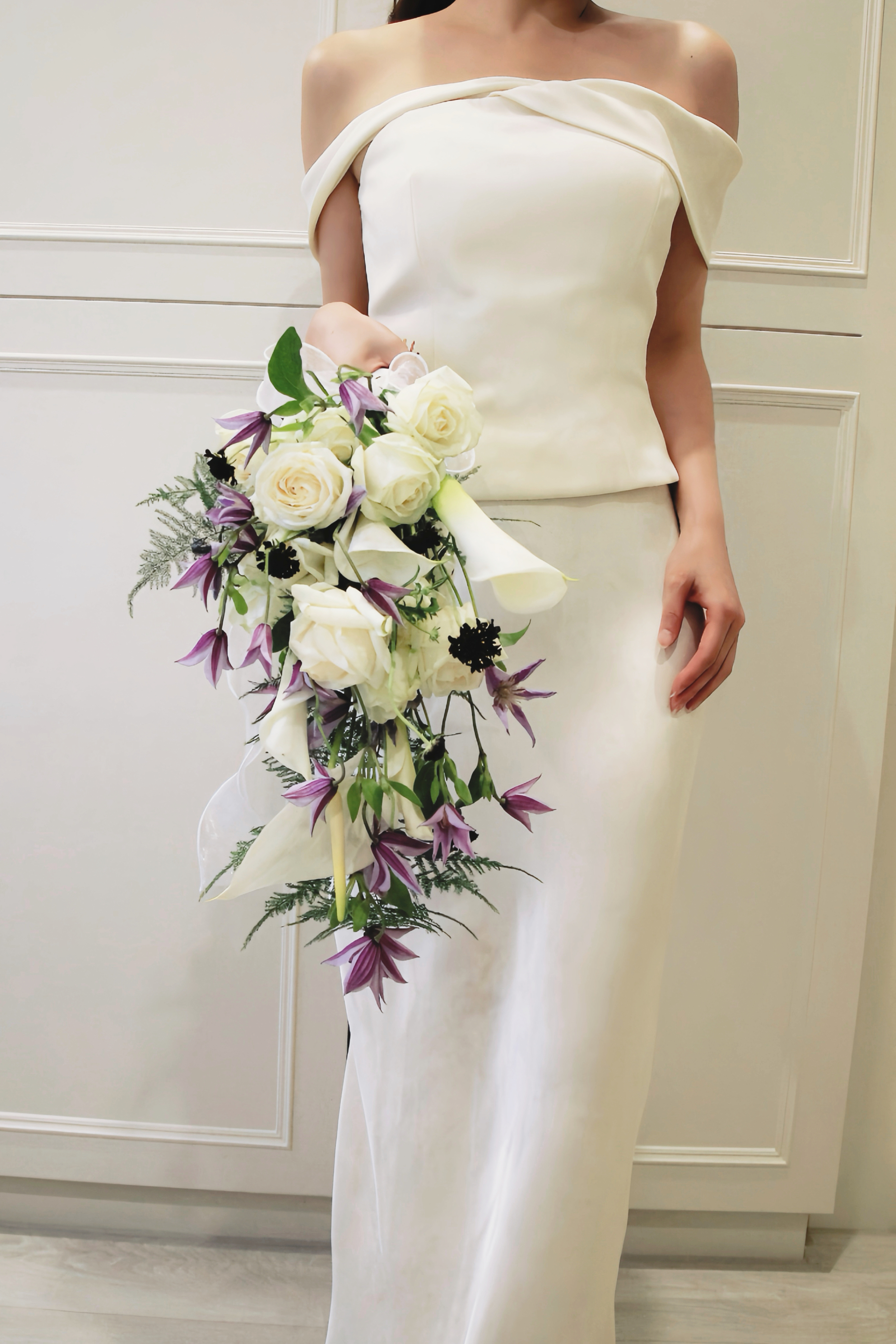 Romantic Lavender 浪漫淡紫｜瀑布型鮮花捧花