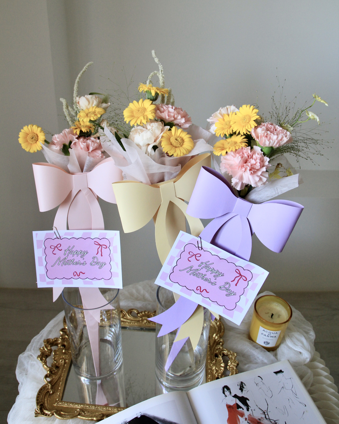 《精緻溫柔I人媽媽系列》蝴蝶結精品小花束