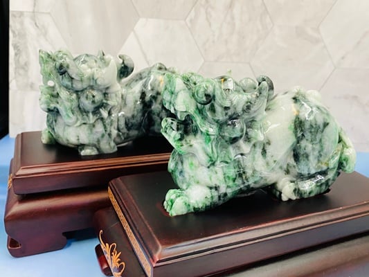 天然A貨翡翠 附收藏證書【招財貔貅】