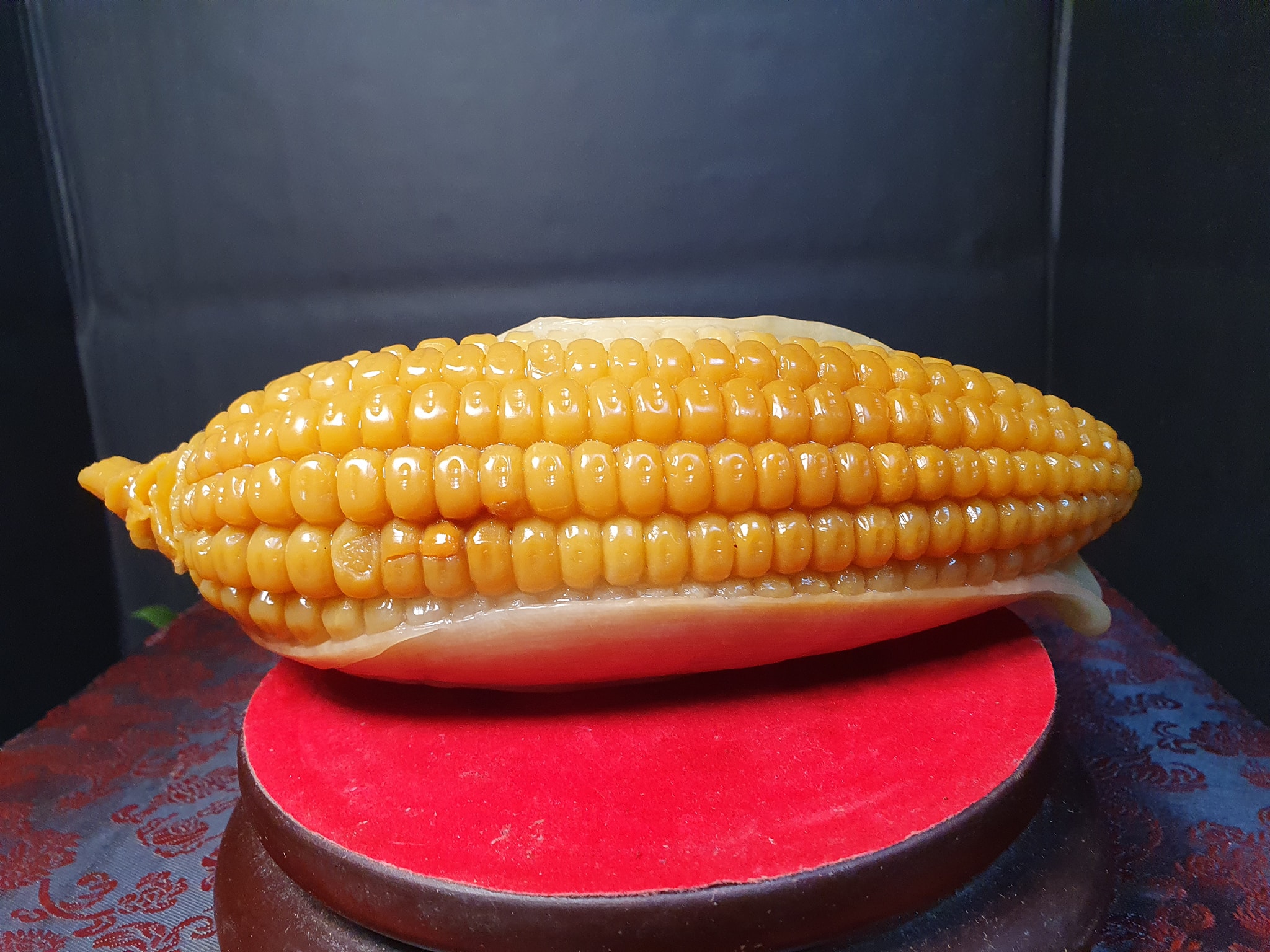 田黃石收藏品 風水擺件 寮國田黃石【玉米】