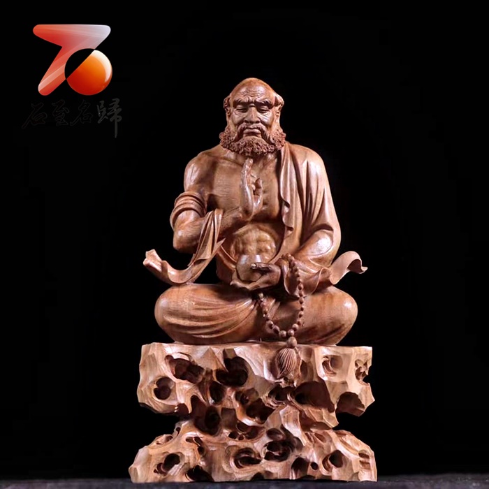 印度老山檀香清刀造像【禪宗達摩祖師】