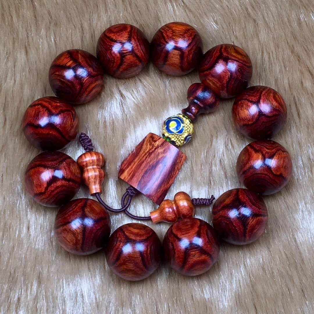 海南黃花梨 野生料鬼臉19.5mm手珠